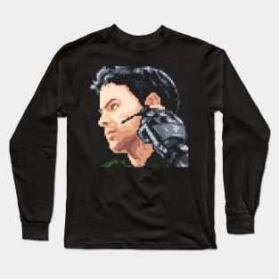 Chris Redfield Pixel Art Long Sleeve T-Shirt